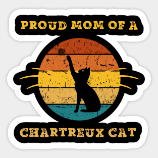 chartreux cat chartreuse mom Sticker